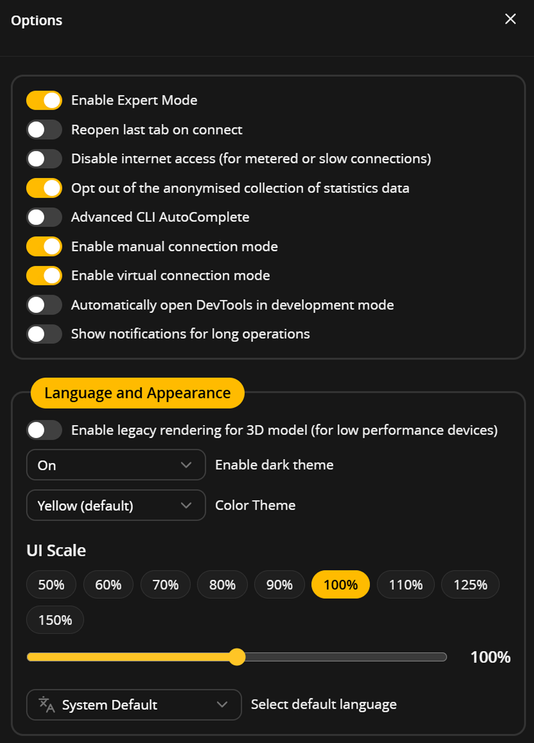Betaflight App - Enable manual connection mode