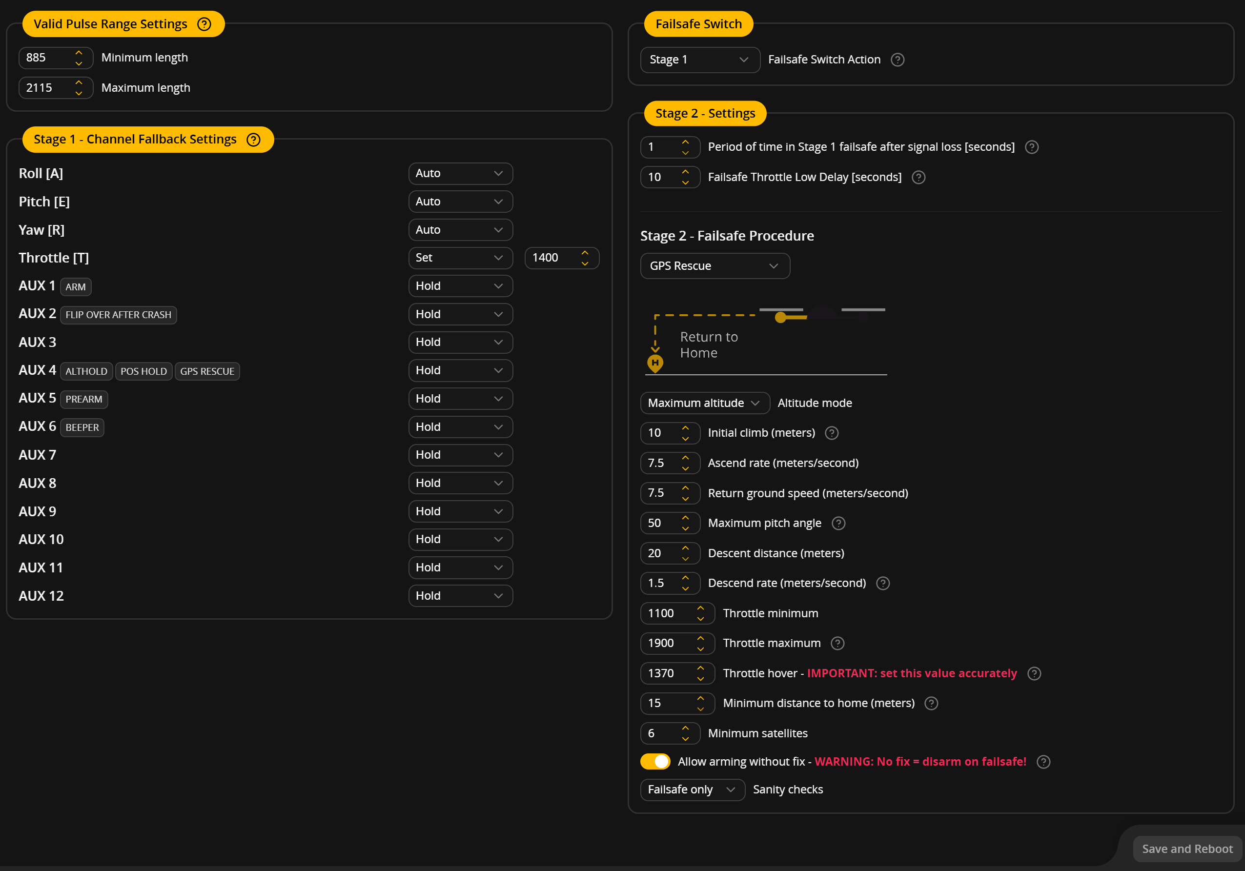 Failsafe tab